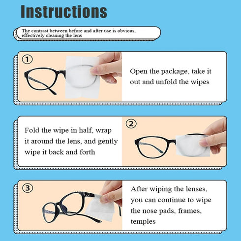 Generic 300 6 12cm PCS Lens Cleaning Wipes for Eyeglasses, Glasses Cleaner for Glasses/Sunglasses, Phones, iPads