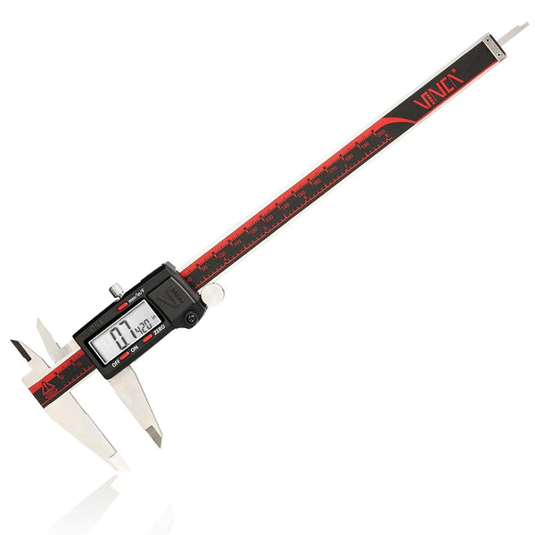 VINCA IP54 Grade Digital Caliper, DCLA-0805 8 Inch/200mm, Inch/Millimeter/Fractions Conversion, Stainless Steel,