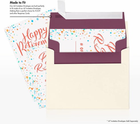 LUXPaper A2 Invitation Envelopes, Peel & Press, 4 3/8" x 5 3/4", Vintage Plum, 80lb. Text, 50 Qty