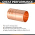 30-Pack Copper Fittings, 3/4-Inch Copper Coupling with Rolled Stop, C x C with Sweat Solder Connection