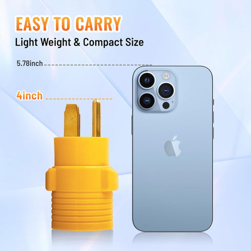 NEMA 6-50P to 14-50R EV Tesla Charger Adapter Cord, 240V 50 Amp 3 Prong Welder Plug to 4 Prong EV Charging Connector