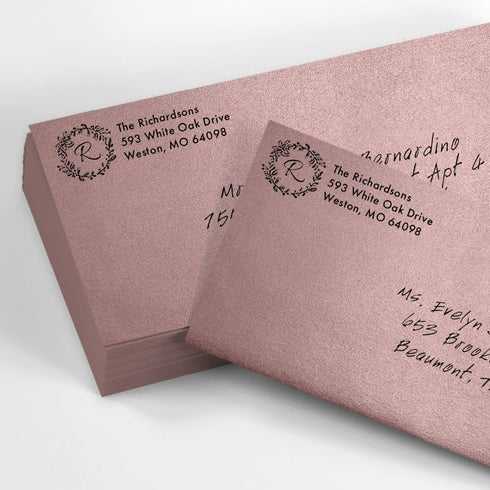 LUXPaper #9 Slimline Invitation Envelopes | Peel & Press | Misty Rose Metallic | 3 7/8" x 8 7/8" | 84lb. Text | 50 Qty