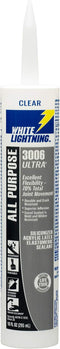 White Lightning W11001010 3006 Ultra All Purpose Elastomeric Sealant, Clear, 10 fl. oz.