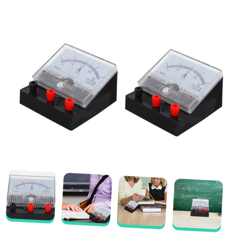 ULTECHNOVO 2pcs Physics Lab Apparatus, Plastic Ammeters 6A DC Amp Meter, Laboratory Accessories for Experiments