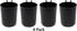 JSP Manufacturing Plastic Pegboard 3 inch Hanging Cup Hook Storage Organizer for Crafts/Office or Art Supplies/Tools Organizing Peg Board Accessories - Multi-Colors Multi-Quantity Packs (4, Black) by JSP Manufacturing