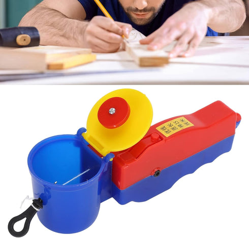 Fafeicy Plastic Chalk Box, Carpenter Ink Marker with 15m Long Cotton Thread for Woodworking Measuring