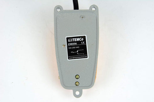 TEMCo Foot Switch Aluminum 10A SPDT NO Electric Power Pedal, Momentary 10ft Plug CN0356
