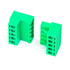5 Pin Male & Female Phoenix Type Connector No Soldering Green PCB Screw Terminal Block 2 Set 5.08mm 5 Pole