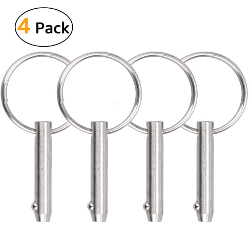 Quick Release Pin Bimini Top Pin, 0.25 Inch Diameter, 1.49 Inch Total Length, 316 Stainless Steel for Boat Bimini Top