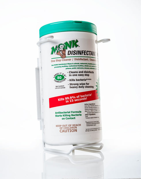 DREUMEX Monk Disinfectant Wipes, Large Lemon Breeze, Value Pack of 6 Canisters, 80 Count Each