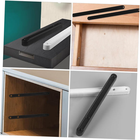 2pcs TEHAUX Track Guide Smooth Sliding Drawer Slide for Cabinets Bedside Tables and Wardrobes Side Mount Design