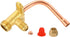 PATIKIL Air Conditioner Stop Valve - 1/4" OD Copper Tube Elbow 90 Degree 3 Way Angle Service Valve