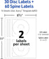 Avery Printable CD Labels, Matte White, 30 Disc & 60 Spine Labels, Laser Printer Compatible