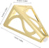 4pcs 15cm Lurrose Metal Furniture Sofa Legs, Heavy Duty Screw-in Cabinet and Table Feet, Gold Titanium Geometric Style