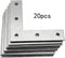 Sipery 20 Pack Silver L Corner Brackets, 4 Inch Repair Mending Corner Braces