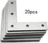 Sipery 20 Pack Silver L Corner Brackets, 4 Inch Repair Mending Corner Braces