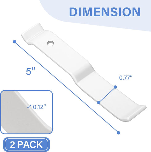 ClosetMaid Closet 2 Pack White Wire Shelf Corner Support Bracket Replacement for Shelf - Adjustable Ventilated Wire