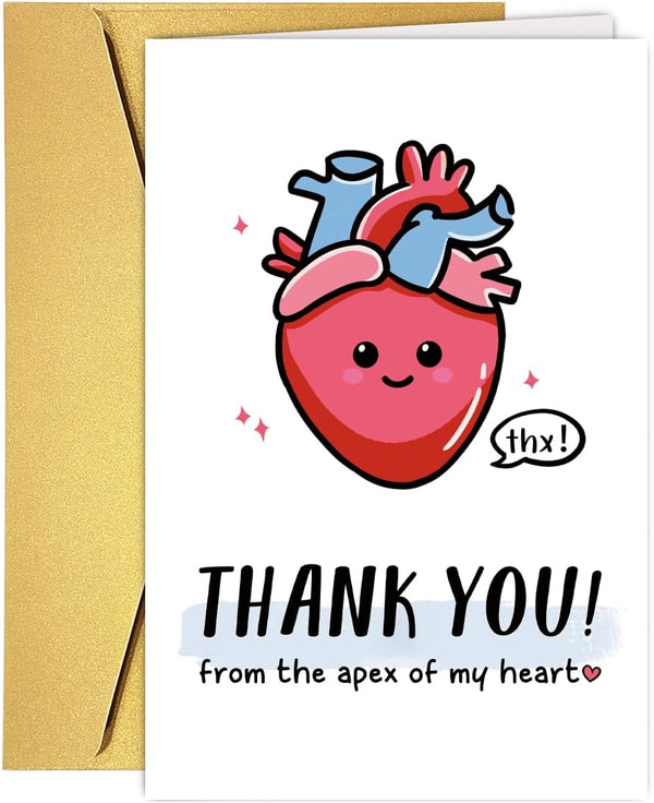 GVMGVM Cute Thank You Card for Heart Surgeon, Funny Thank You Card for