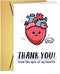 GVMGVM Cute Thank You Card for Heart Surgeon, Funny Thank You Card for