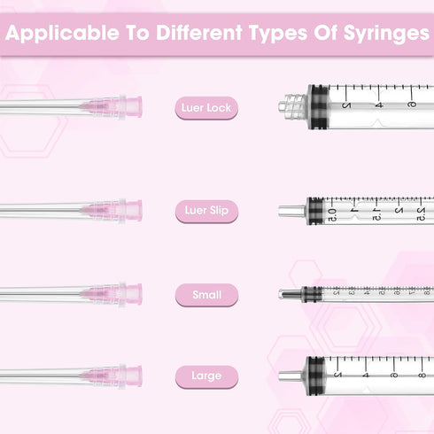 Nonlbzu 18Ga 1.5 Inch 18G 100 Luer Lock Needle with Cap - Disposable Needles for Precision Refilling of Glues, Inks