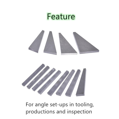12 Pcs Precision Angle Block Set - Machinist Tool Angle Gauge Block for 1/4°-30° Calibration and Inspection
