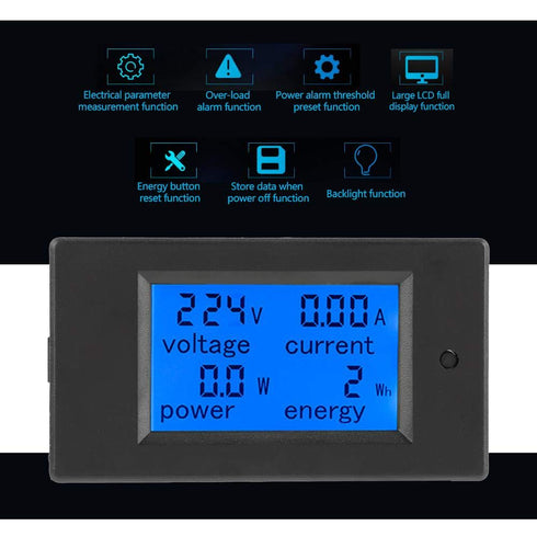 PZEM-061 LCD Voltage Current Power Energy Panel Meter, Backlight Digital Display Coil Transformer 100A