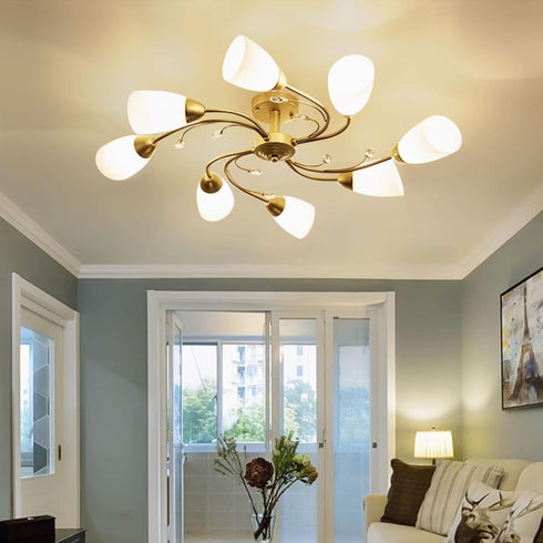 6 1.65 Inch/42mm CHGCRAFT PCS Plastic Lamp Shade Replacement Horseshoe Lampshade White Replacement Lamp Covers for LED