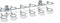 Triton Products Multi-Ring Tool Holder Pegboard Hook, 9 Inch, Silver, 2 Count