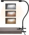 JHD LED Desk Lamp with Clamp, Adjustable 3 Modes, 10 Brightness Levels, USB Eye Caring Gooseneck Light, Black
