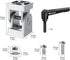 JiGiU 2 Pcs Die-Cast Zinc Alloy Pivot Joint for 3030 Series Joint Aluminium Profile Extrusion, 180° Adjustable Corner Connector Brackets Angle Mounting Brackets with Lever and Mounting Accessories