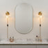 YJQHXY E26 Vintage Plug-in Wall Sconce with Switch, Clear Snowflake Glass Shade, Brass Fixture, Socket with Dual