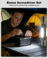 120 7 USB C Rechargeable LED Flashlight with Magnetic Base& COB Work Light, Adjustable, Screwdriver & Emergency Window
