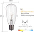 24-Pack Bulbs,7W E17 ST40 Bulbs ST40 Brightown Edison Replacement Light Screw Base Replacement Clear Glass Light