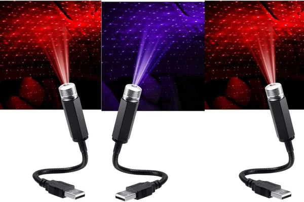 WLngtv 3 Pcs USB Star Night Light, Car Roof Star Lights, Car Roof