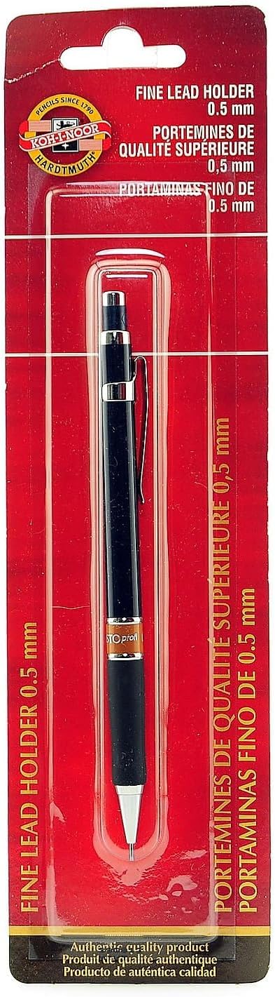 Koh-I-Noor Mephisto Mechanical Pencil, For Use With 0.5MM HB Lead, Black (Sold Separately), 1 Each (5035BC.5)