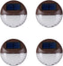 kinna Solar Deck Lights Outdoor, 4 Pack Solar Step Lights Wall Lamp