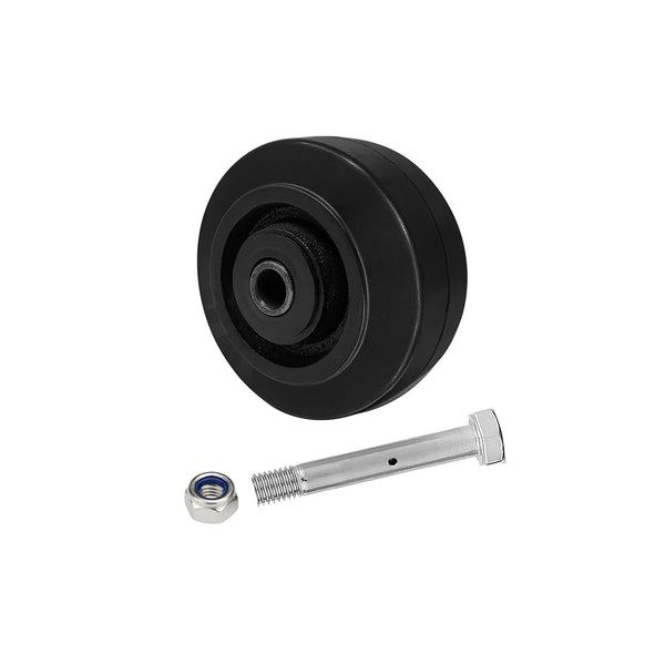 Caster Wheels 4" Replacement Casters, Rubber on Cast Iron Trailer Jack Wheel, 400 Lbs Per Wheel