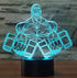 3D 7 Illusion LED Night Light,WONFAST Colors Gradual Changing Optical Illusion Acrylic Lamp USB Touch Bedside Table