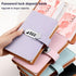 COCEQUC 100 Lock,12 2.5K/5K/10K Envelope Savings Challenge Book, Challenge Book with Password Month Money Saving