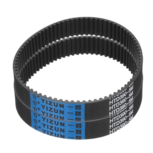 uxcell 2pcs HTD-5M Rubber Timing Belt, Closed Loop Pulley, 78 Teeth, 390mm Pitch Length, 20mm Width, 3.6mm Height