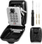 Key Lock Box for Outside, Sturdy Waterproof Wall Mount Lock Box, 12-Digit Combination Resettable Security Lockbox