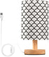 ALAZA Bedside Table Lamp for Bedroom Black White Mermaid Scales Nightstand LED