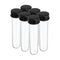 PATIKIL 30ml Plastic Test Tubes, 6Pcs 109x24mm with Screw Caps for Candy, Bath Salt, Lab Use, Black