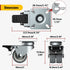 Heavy Duty Caster Wheels 2 inch Casters for Furniture with Safety Brake Swivel Caster Set of 4 with Screws Total Capacity 880 lbs (2 with Brakes and 2 Without)