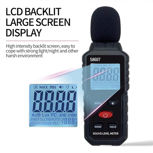 Soonkoda Street,30-130dBA (30-130dBA) Digital Sound Level Meter,Sound Meter for Classroom Home dB Meter to Measure