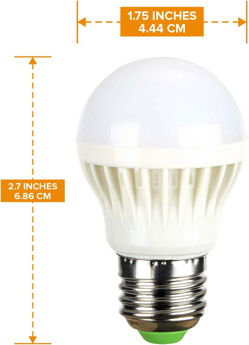 5V 6V Screw Medium Base LED Light Bulb For 5 Volt 6 Volt Battery Power Source Warm White 3000K DIY Project Bike Bicycle Go Kart Parade Float Carnival Fair Podium Landscape Low Voltage Miniature Lamp by 12Vmonster