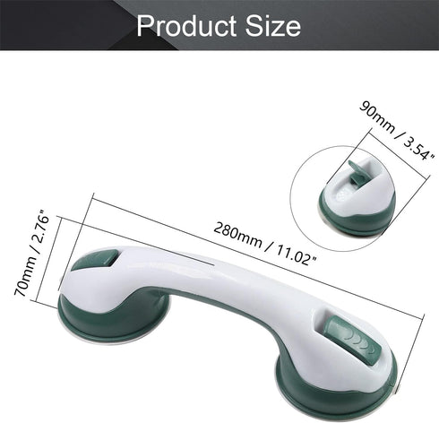 1Pcs MroMax Suction Shower Grab Grip Bar Shower Handle & Bathroom Bathtub Handle, Heavy Duty Safety Grab Bar Non Slip
