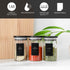 Black Spice Labels for Jars, 148 Preprinted Organizing Stickers for Spices Storage Glass Bottles, Kitchen Pantry