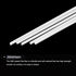 MECCANIXITY 5Pcs White ABS Plastic Rod Square Solid Bar 1/16" x 20" for Handwork Model Material, DIY Sand Table,