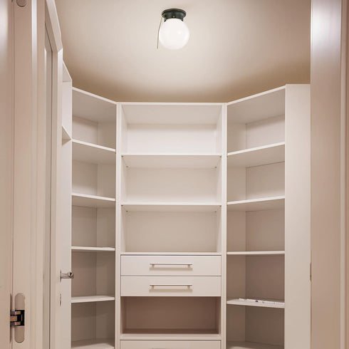 Millbridge 6 Inch Closet 519264 Design House Globe Diameter Indoor Ceiling Light Fixture with Pull Chain, for Bedroom
